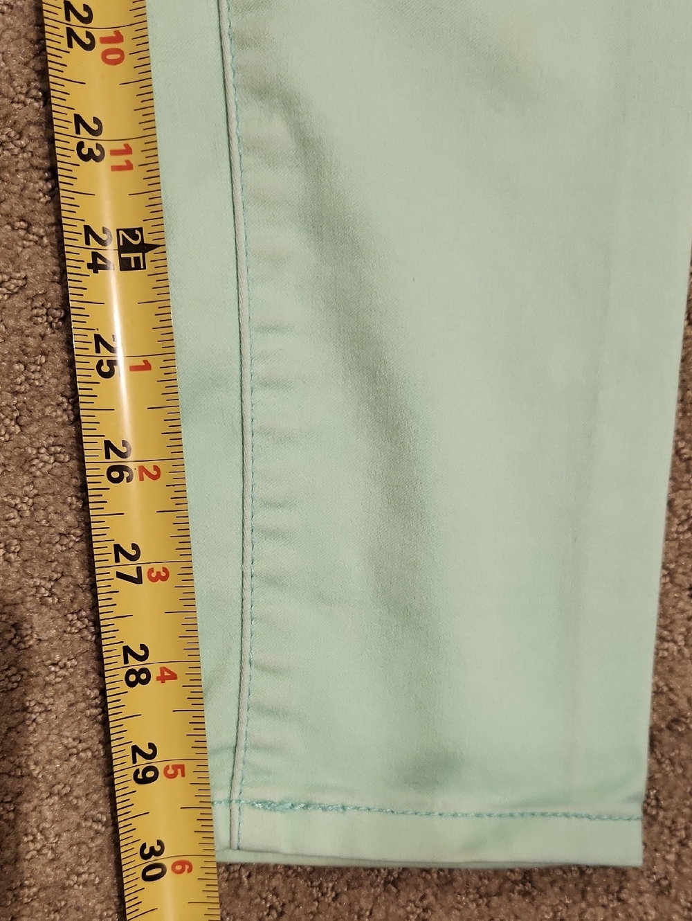 Celebrity Pink Pastel Mint Skinny Jeans for Women Sz 0 / 30 - Picture 7 of 11